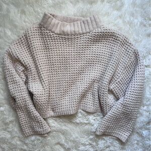 Aakaa Cream Knit Cowlneck Sweater